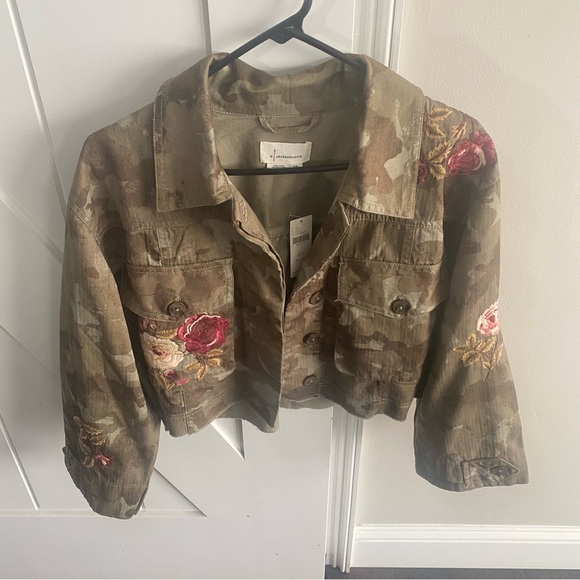 NWT Anthropologie Embroidered Camo Jacket - Picture 4 of 7